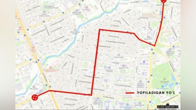 Изрображение 'Завтра в Яккасарайском районе часть улиц будет закрыта из-за веломарафона'