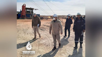 '“O`zbekneftgaz”: Boshqaruv raisi Gazlidagi burg`ilash ishlari olib borilayotgan, kapital ta`mirlanayotgan tabiiy gaz konlari va quduqlarda bo`ldi (Foto)'ning rasmi