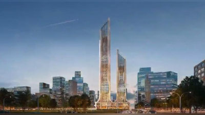 Изрображение 'В Новом Ташкенте планируется возвести комплекс башен-близнецов: он станет пятым по высоте в мире'