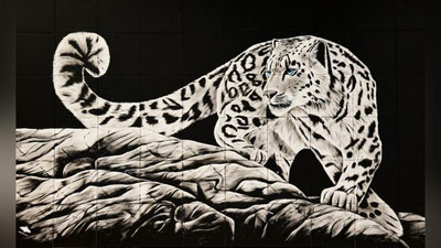 Изрображение 'Художник Inkuzart нарисовал гигантский символ заседания CMS COP14 в Самарканде (видео)'