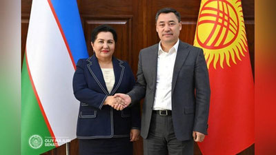 Изрображение 'Президент Кыргызстана принял Председателя Сената Олий Мажлиса Танзилу Нарбаеву'