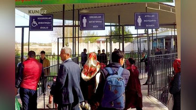 'O`zbekiston va Qozog`iston chegarasidagi "G`ishtko`prik" postida tirbandliklar kuzatilmoqda'ning rasmi