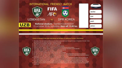 Изрображение 'БИЛЕТЫ НА МАТЧ УЗБЕКИСТАН-КНДР УЖЕ В ПРОДАЖЕ'