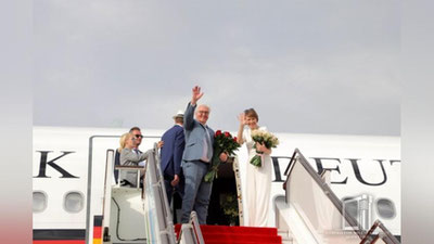 Изрображение 'Видео: Президент ФРГ в Хорезмской области'