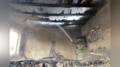 Изрображение 'В Чиланзарском районе сгорел цех: фото последствий пожара'