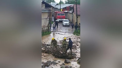 Изрображение 'Сель, сошедший в Бостанлыкском районе, попал на видео'