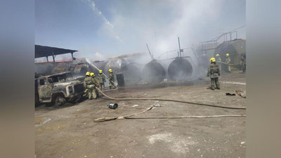 Изрображение 'МЧС: Пожар на АЗС в Берунийском районе ликвидирован'