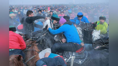 'Sirdaryoda o`tkazilayotgan “uloq-ko`pkari” bo`yicha yirik musobaqadan fotoreportaj'ning rasmi
