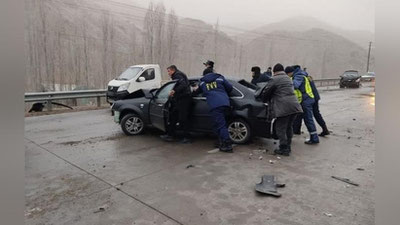 '"Qamchiq" dovonida 13 ta avtotransport ishtirokidagi YTH sodir bo`ldi — FVV (foto)'ning rasmi