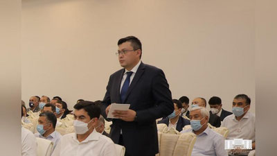 '5 oy avval Bektemir tumaniga hokim etib tayinlangan Jahongir Ibrohimov endi Yunusobod tumaniga rahbar bo`ldi'ning rasmi