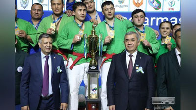 'Bugun 100 ga yaqin polvonlar Bosh prokuror kubogi uchun gilamga chiqishdi'ning rasmi