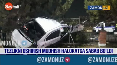 'Namanganda avtoavariya sabab 3 kishi halok bo`ldi(video)'ning rasmi