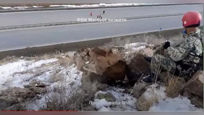 '«Qamchiq» dovonida omonat turgan toshning tushib ketish ehtimoli bartaraf etildi'ning rasmi