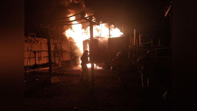 'Parkentdagi mahallalarning birida joylashgan transformator podstansiyasi yonib ketdi'ning rasmi