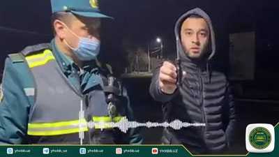 'Zangiota tumanida YPX xodimi mashinada "otvyortka" borligi uchun bayonnoma rasmiylashtirdi'ning rasmi