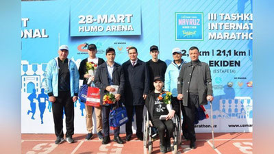 'III Toshkent Xalqaro marafonida matonat ko`rsatgan sportchilarimiz munosib taqdirlandi(foto)'ning rasmi