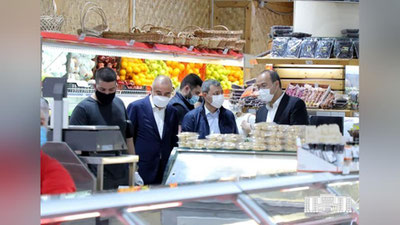 'Dam olish kuni Bosh vazir, Toshkent shahar hokimi  va boshqalar savdo ob`ektlarida karantin talablariga rioya etilishini o`rganishdi'ning rasmi