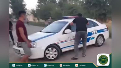 Изрображение 'В Пахтачи пьяный водитель оказал активное сопротивление сотрудникам ДПС (видео)'