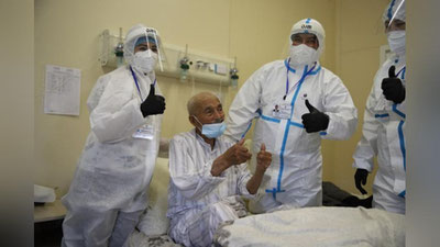 Изрображение 'В больнице в Зангиате от тяжелой формы коронавируса вылечили ветерана Второй мировой войны'