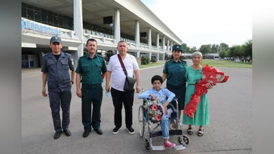 'Prezidentga o`z orzularini aytgan qiz Rossiyada davolanib, qaytdi'ning rasmi