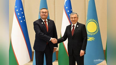 'Shavkat Mirziyoev Qozog`iston Bosh vazirining o`rinbosari – tashqi ishlar vazirini qabul qildi'ning rasmi
