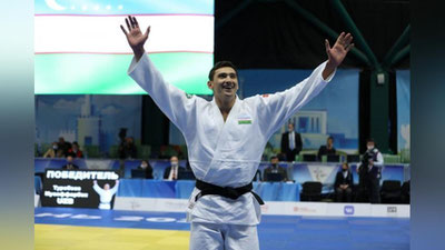 'Yana bir oltin! Muzaffarbek Turoboev - MDH sport o`yinlarining mutlоq g`olibi'ning rasmi
