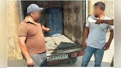 'Buxoroda temir yo`l ishchilari 1.000 litr dizel yoqilg`isini o`marayotganda qo`lga tushib qoldi'ning rasmi