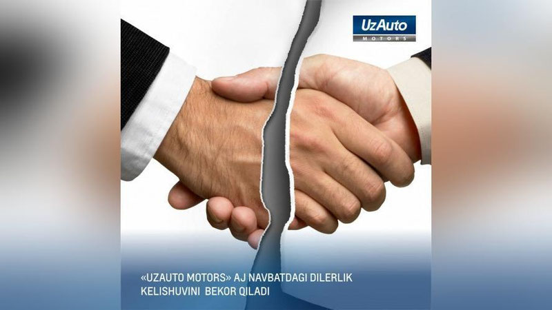 '"UzAuto Motors" Жиззахдаги автосалон билан дилерлик келишувларини бекор қилди'ning rasmi