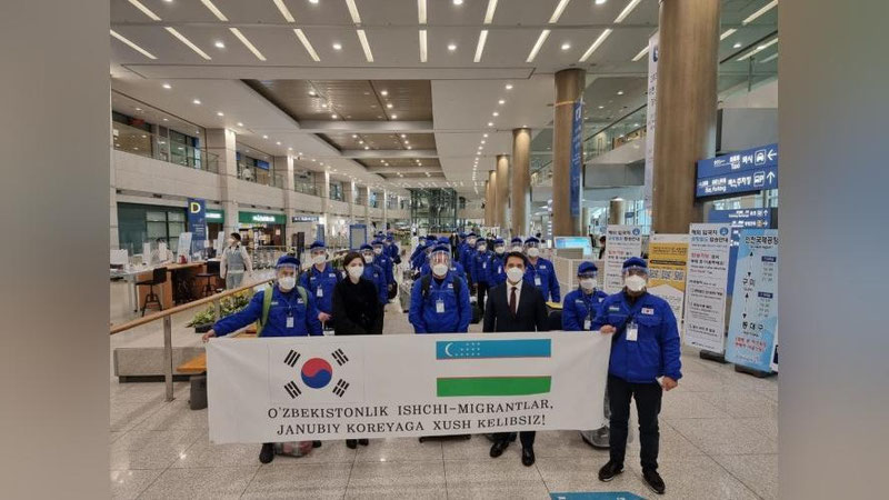'31 нафар ўзбекистонлик Кореяга ишлаш учун етиб борди'ning rasmi