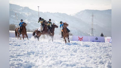Изрображение 'В Ташкентской области прошел турнир по высокогорному снежному поло (фото)'