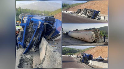 '"DAF"  ҳайдовчиси бетон тўсиққа урилиб ағдарилди, оқибатда...'ning rasmi