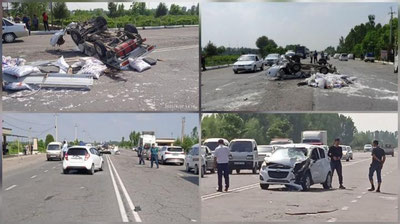 Изрображение 'В Шахрихане столкнулись "Спарк" и "Лабо": пострадал 1 человек'