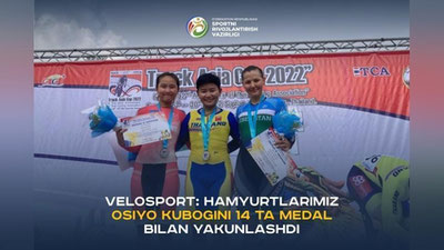 'Velosportchimiz Osiyo kubogini 14 ta medal bilan yakunlashdi'ning rasmi