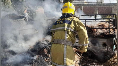 'Farg`onada "Moskvich"da chiqqan yong`in oqibatida fuqaroning yuz va kaftlari kuyib ketdi'ning rasmi