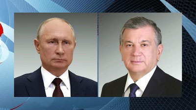 Изрображение 'Владимир Путин переговорил по телефону с Шавкатом Мирзиёевым'