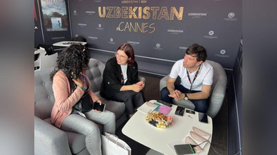 Изрображение 'В павильоне Узбекистана на Каннском кинофестивале прошли переговоры с кинематографистами разных стран'