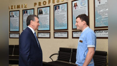 Изрображение 'ШАВКАТ МИРЗИЁЕВ ПОСЕТИЛ В ЮНУСАБАДСКОМ РАЙОНЕ ЧАСТНЫЙ МЕДИЦИНСКИЙ ЦЕНТР'