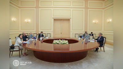 'Senat Raisining birinchi o`rinbosari EI vakili bilan uchrashdi'ning rasmi