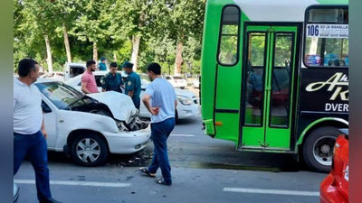 Изрображение 'ДТП с участием пассажирских автобусов в Ташкенте: 1 человек погиб, 1 пострадал (фото)'
