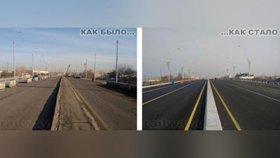 Изрображение 'Завершен капремонт автомобильного путепровода по улице Ахмада Дониш (фото)'