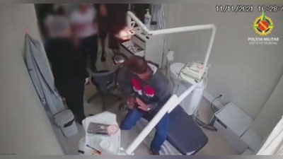 Изрображение 'В Бразилии полицейский на приеме у стоматолога обезвредил грабителей (видео)'