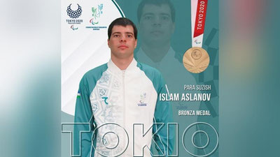 Изрображение 'Узбекский пара-пловец Ислам Асланов завоевал бронзовую медаль на Играх в Токио (видео)'