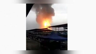 Изрображение 'Пожар на газопроводе в Нарпае: Минэнерго выясняет причину (видео)'