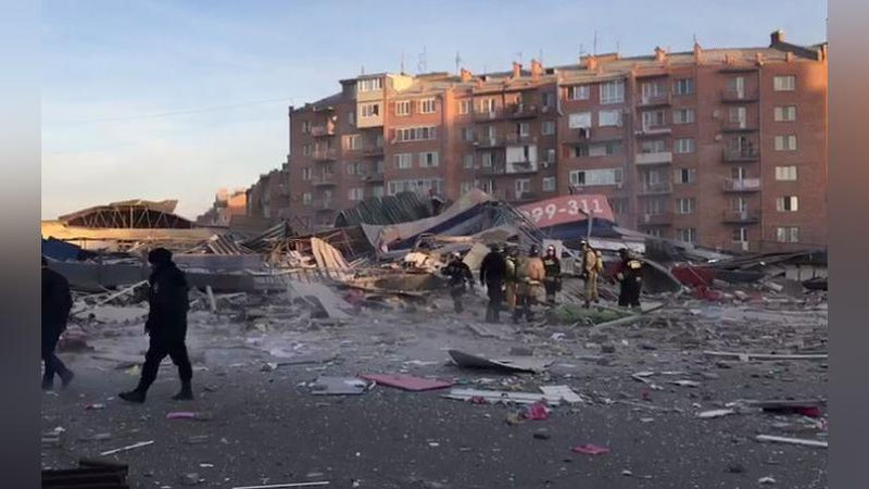 Изрображение 'Взрыв во Владикавказе полностью разрушил двухэтажный супермаркет (видео)'