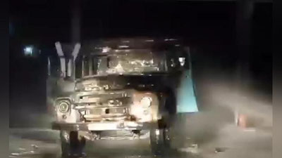 Изрображение 'В Гулистане вспыхнул грузовой автомобиль (видео)'