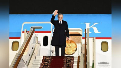 'Президент Шавкат Мирзиёев Россияга ташрифини якунлаб, Тошкентга қайтди'ning rasmi