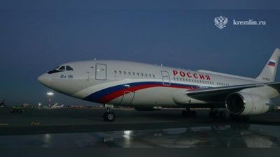 Изрображение 'Владимир Путин прибыл в Узбекистан'