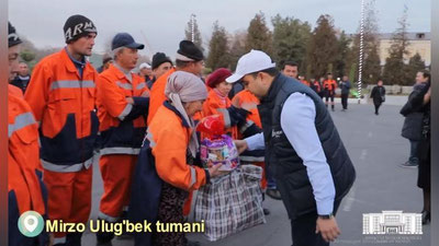 Изрображение 'Более 5000 работников благоустройства раздали продуктовые наборы (видео)'