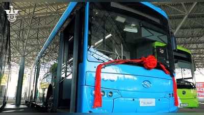 Изрображение 'Электробус-гармошка выйдет на маршрут в Ташкенте (видео)'