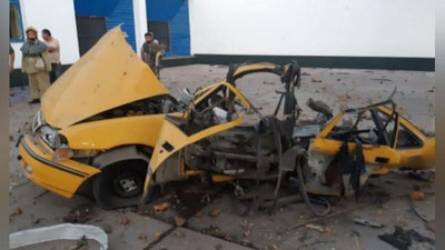 Изрображение 'В Самарканде взрыв газового баллона разнес "Нексию" на кусочки'